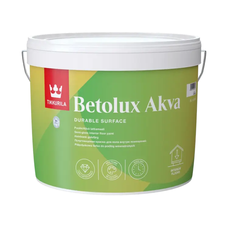 Тиккурила Betolux Akva краска для пола полуглянцевая (9 л) белая