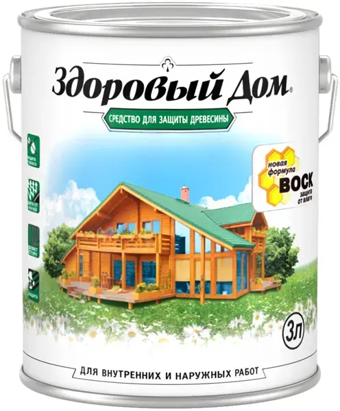 Здоровый Дом средство для защиты древесины (3 л) палисандр