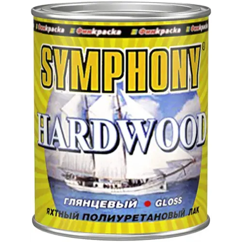 Финкраска Симфония Hardwood яхтный полиуретановый лак влагостойкий (1 л) глянцевый бесцветный
