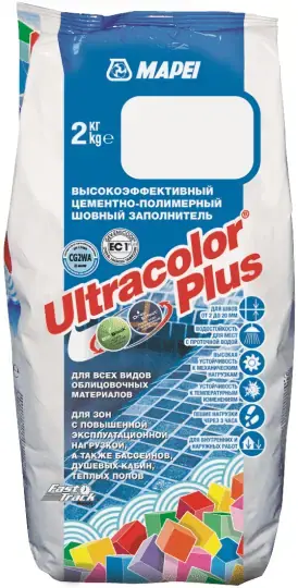Mapei Ultracolor Plus высокоэффективный цементно-полимерный шовный заполнитель (2 кг) белая №100
