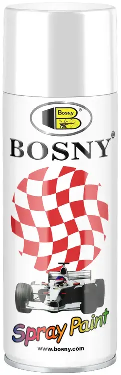 Bosny Spray Paint акриловая спрей-краска универсальная (400 мл) белая