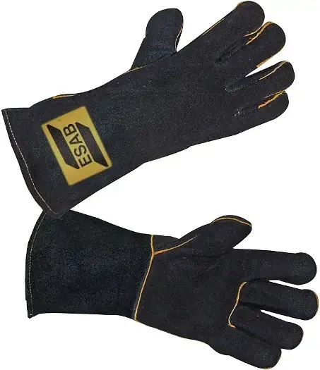 Esab Heavy Duty Black краги пятипалые спилковые с подкладкой (XL) спилок, хлопок (подкладка)