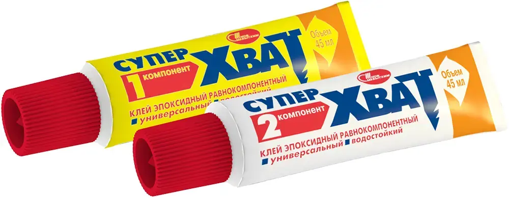 Новбытхим Супер Хват клей универсальный эпоксидный равнокомпонентный (90 мл)