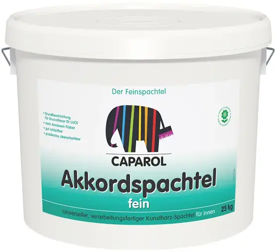 Caparol Akkordspachtel Fein готовая к применению пастообразная дисперсионная шпатлевка (25 кг)