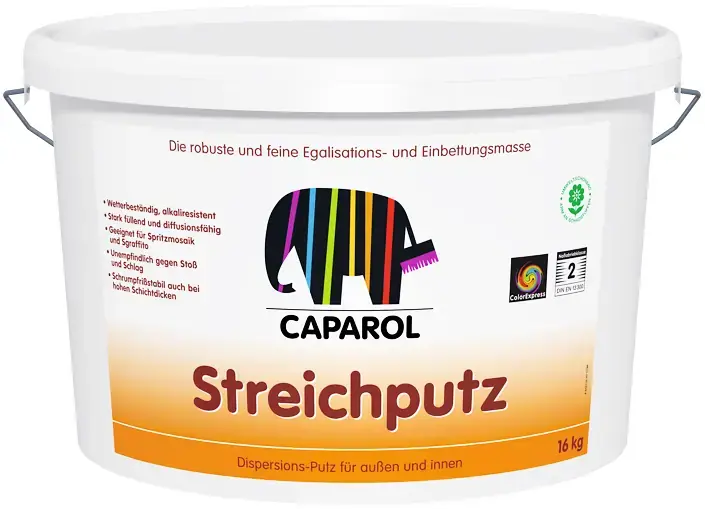 Caparol Streichputz матовая наполняющая дисперсионная пластичная масса (16 кг) белая