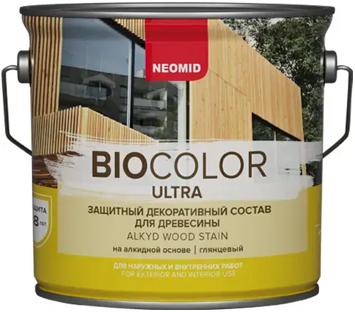 Неомид Bio Color Ultra защитный декоративный состав для древесины (2.7 л) махагон