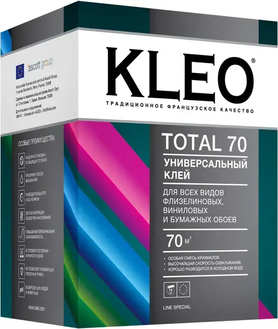 Kleo Total 70 универсальный обойный клей (500 г)