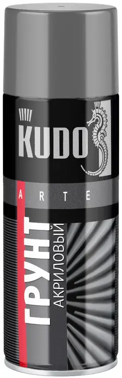 Kudo Arte грунт акриловый универсальный для черных и цветных металлов (520 мл) серый