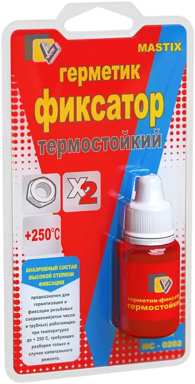 Mastix герметик-фиксатор термостойкий (6 мл) красный