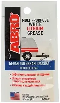 Abro Multi-Purpose White Lithium Grease белая литиевая смазка многоцелевая (4 г)