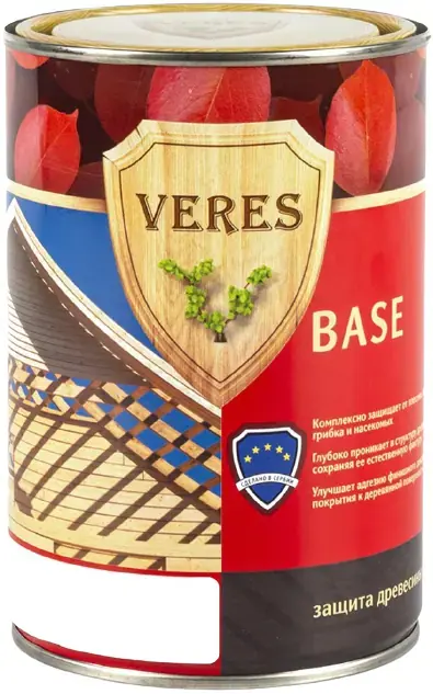 Veres Base бесцветная грунтовка по дереву для наружных работ (900 мл) бесцветная