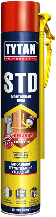 Титан Professional STD Ergo пена монтажная всесезонная (750 мл) ручная с аппликатором Эрго