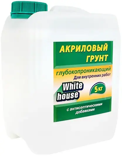White House акриловый грунт глубокопроникающий для внутренних работ (5 кг)