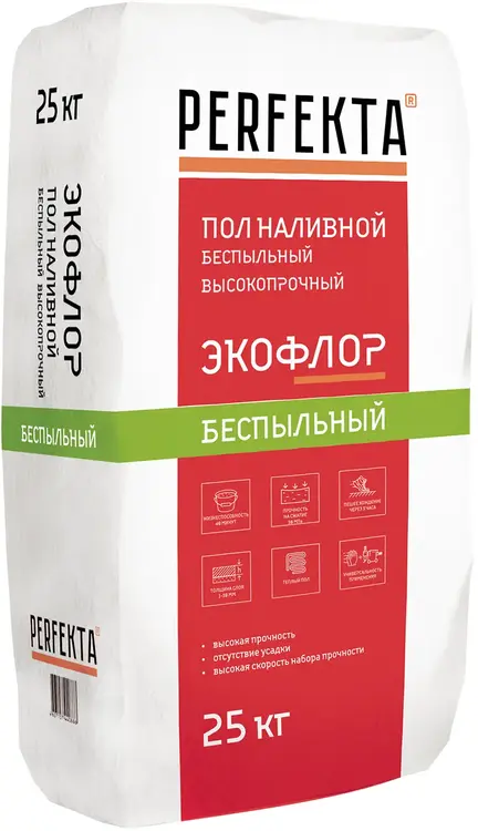Perfekta Экофлор пол наливной беспыльный высокопрочный (25 кг)