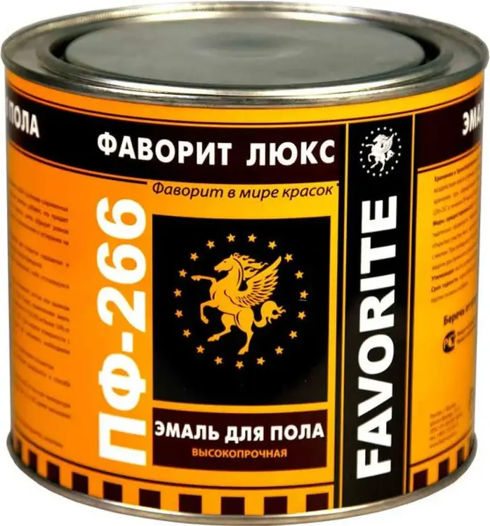 Фаворит ПФ-266 Люкс эмаль для пола высокопрочная (2.4 кг) красно-коричневая