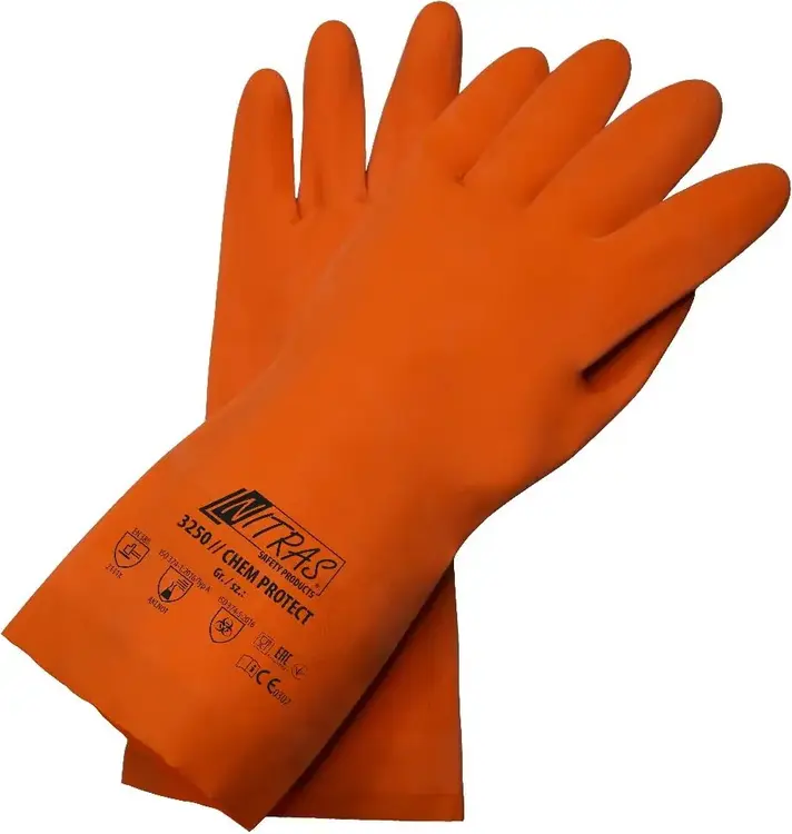 Nitras Chem Protect перчатки (11) латекс красные