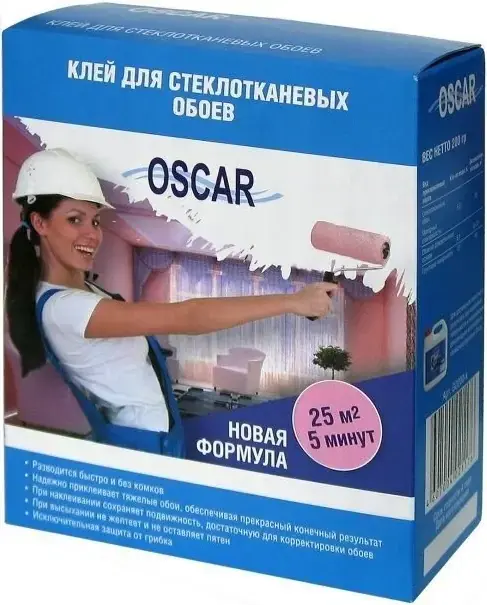 Оскар клей для стеклотканевых обоев (200 г пачка)