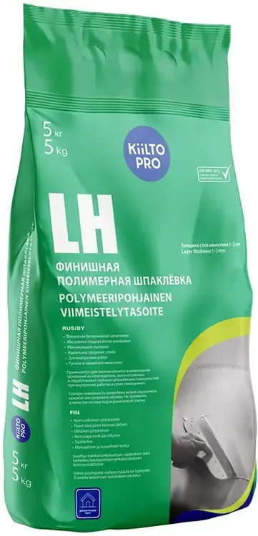 Kiilto Pro LH финишная полимерная шпаклевка для стен и потолков (5 кг)