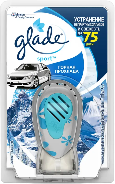 Glade Sport Горная Прохлада освежитель воздуха для автомобиля (7 мл)