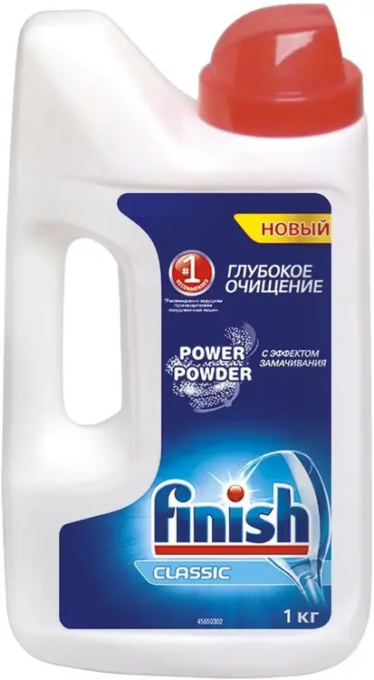 Finish Classic Power Powder порошок для посудомоечных машин (1 кг) 12 бутылок