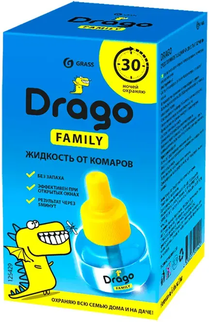 Grass Drago Family жидкость от комаров (30 мл)