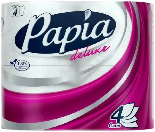 Papia Deluxe туалетная бумага (4 рулона в упаковке 4 слоя)