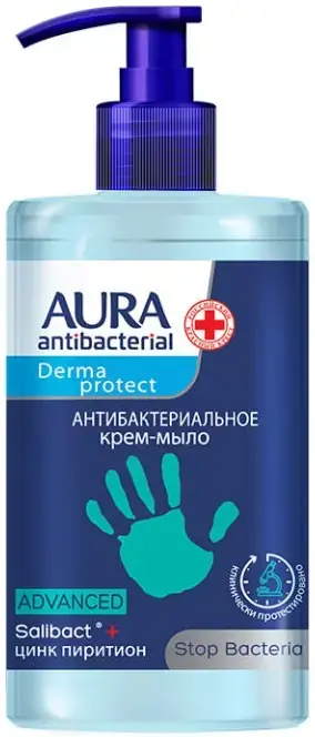 Aura Antibacterial Derma Protect крем-мыло антибактериальное (500 мл)