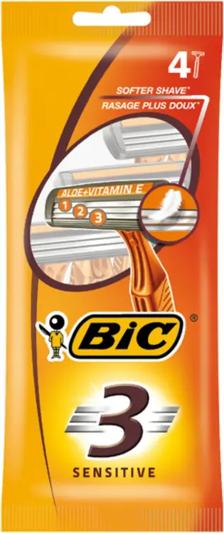 Bic 3 Sensitive станок бритвенный мужской (4 станка в пачке)