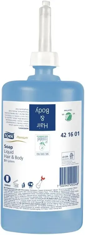 Tork Premium S1 Hair & Body Liquid Soap мыло жидкое для тела и волос (1 л)