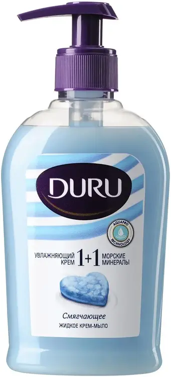 Duru 1+1 Увлажняющий Крем и Морские Минералы мыло жидкое смягчающее (300 мл)