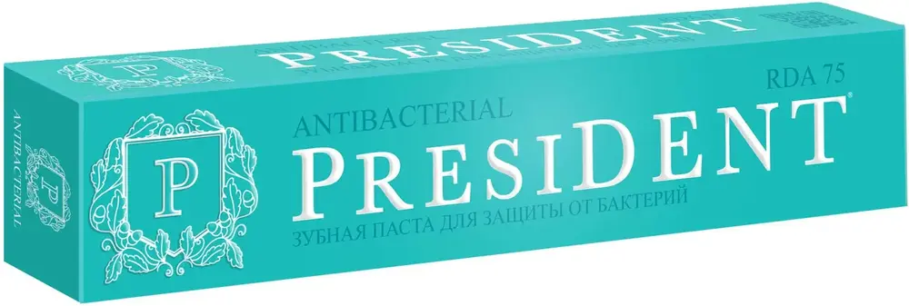 Президент Antibacterial паста зубная для защиты от бактерий (75 мл)