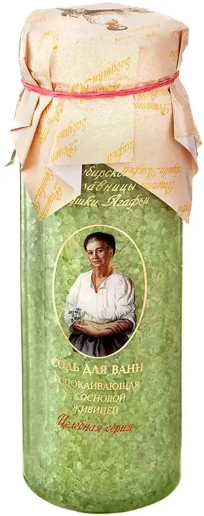 Рецепты Бабушки Агафьи Успокаивающая с Сосновой Живицей соль для ванн (800 г)