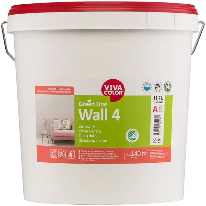 Vivacolor Green Line Wall 4 краска для стен (11.7 л) белая