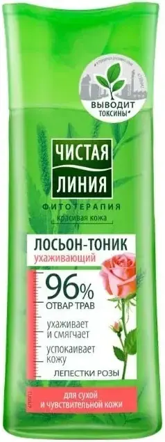 Чистая Линия Фитотерапия Лепестки Роз лосьон-тоник ухаживающий для сухой и чувствительной кожи (100 мл)