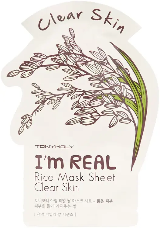 Tony Moly I’m Real Rice Mask Sheet Clear Skin тканевая маска для лица с экстрактом риса (1 тканевая маска)