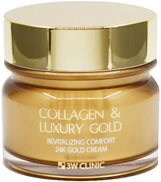 3W Clinic Collagen & Luxury Gold Cream крем антивозрастной для лица с коллагеном и золотом (100 мл)