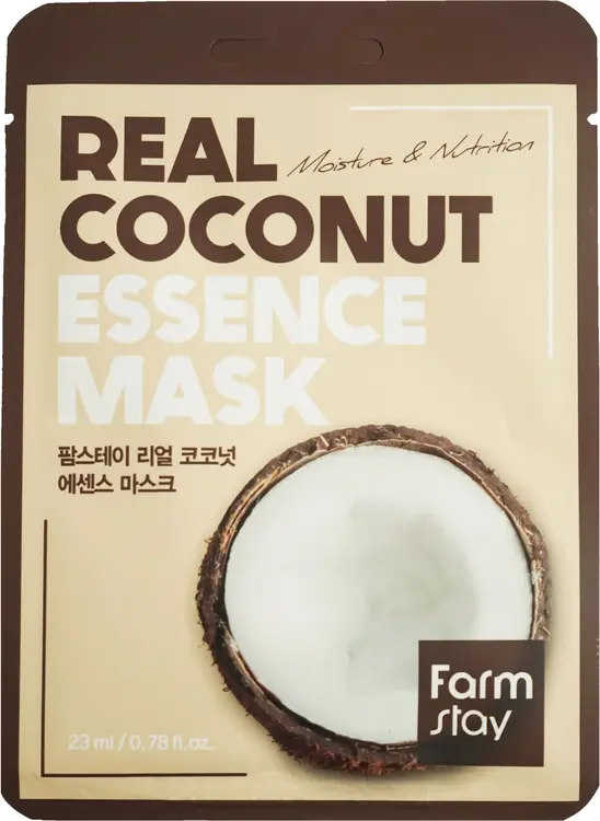 Farmstay Real Coconut Essence Mask тканевая маска для лица с экстрактом кокоса (1 тканевая маска)