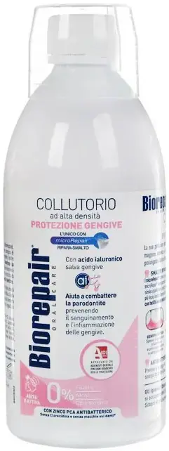 Biorepair Collutorio Protezionе Gengive ополаскиватель антибактериальный для полости рта жидкий (500 мл)