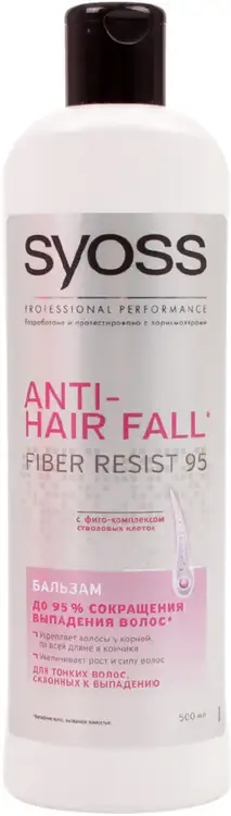 Syoss Anti-Hair Fall с Экстрактом Центеллы Азиатской бальзам для тонких волос, склонных к выпадению (500 мл)