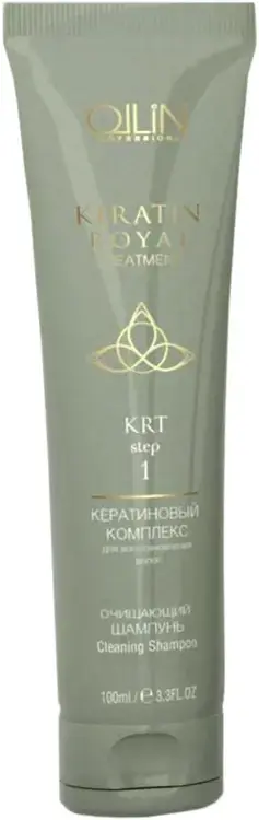 Оллин Professional Keratin Royal Treatment Step 1 Кератиновый Комплекс шампунь очищающий для восстановления волос (100 мл)