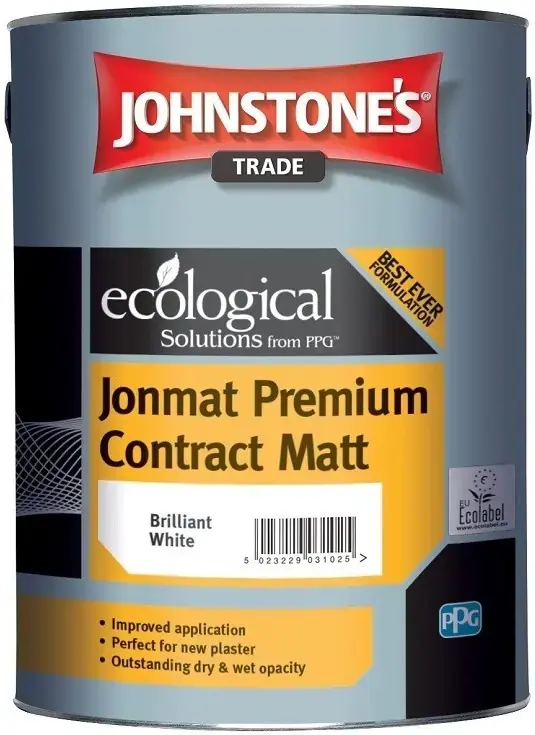 Johnstones Jonmat Premium Contract Matt краска интерьерная (5 л) белая Brilliant White