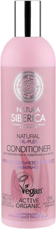 Natura Siberica Natural Oil-Plex Conditioner Контроль Цвета и Active Восстановление бальзам для окрашенных и поврежденных волос (400 мл)