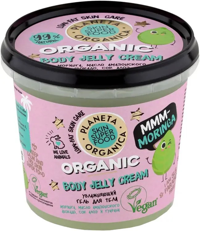 Планета Органика Skin Super Food Organic Body Jelly Cream Mmm-moringa гель для тела увлажняющий (360 мл)