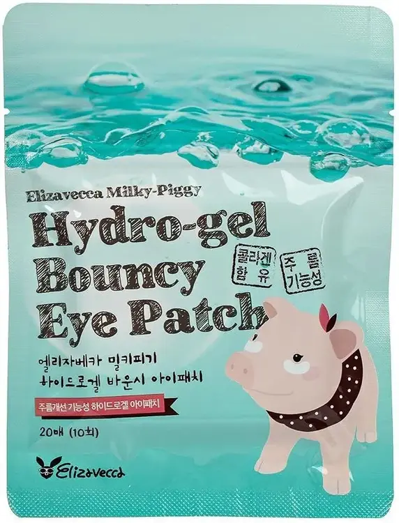 Elizavecca Milky Piggy Hydro-Gel Bouncy Eye Patch патчи гидрогелевые для кожи вокруг глаз с коллагеном (20 патчей в саше)