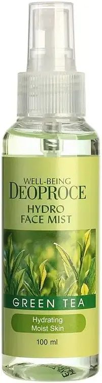 Deoproce Well-Being Hydro Face Mist Green Tea спрей освежающий с экстрактом зеленого чая (100 мл)
