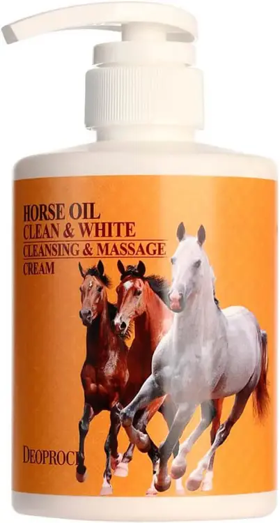 Deoproce Horse Oil Clean & White Cleansing & Massage Cream крем для тела массажный очищающий с лошадиным жиром (430 мл)