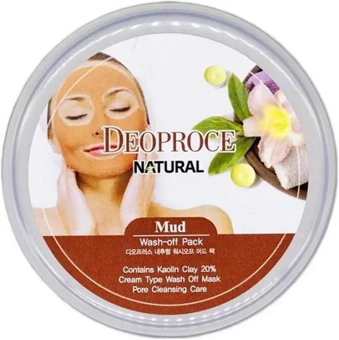 Deoproce Natural Mud Wash-Off Pack маска очищающая смываемая глиняная (100 г)