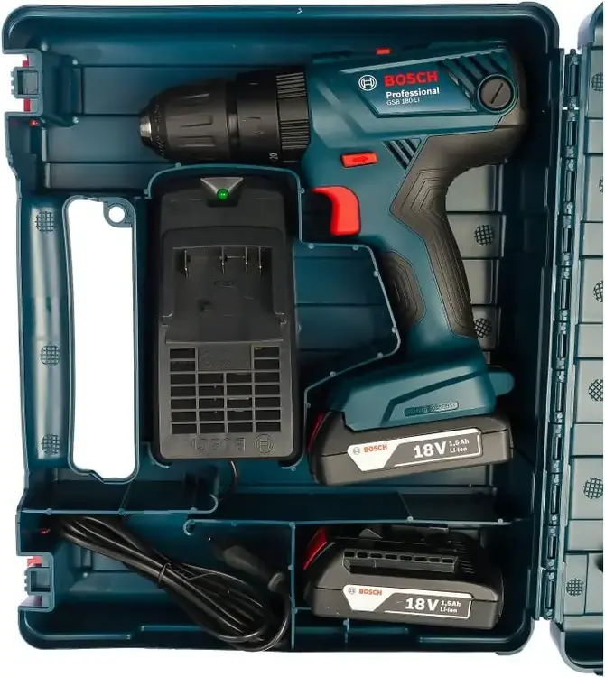 Bosch Professional GSB 180-Li аккумуляторная ударная дрель-шуруповерт (18 В) 54 Нм