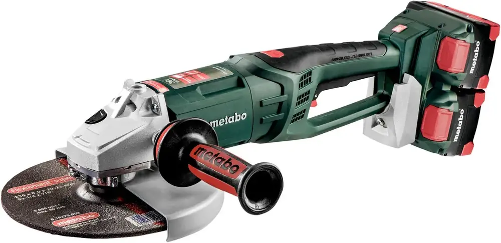 Metabo WPB 36-18 LTX BL 230 шлифмашина угловая аккумуляторная (диаметр диска 230 мм) 1 болгарка + 1 защитный кожух + 1 опорный фланец + 1 гайка с двум