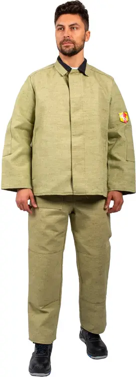 Факел-Спецодежда костюм сварщика усиленный (куртка + брюки 52-54) 182-188 бежевый